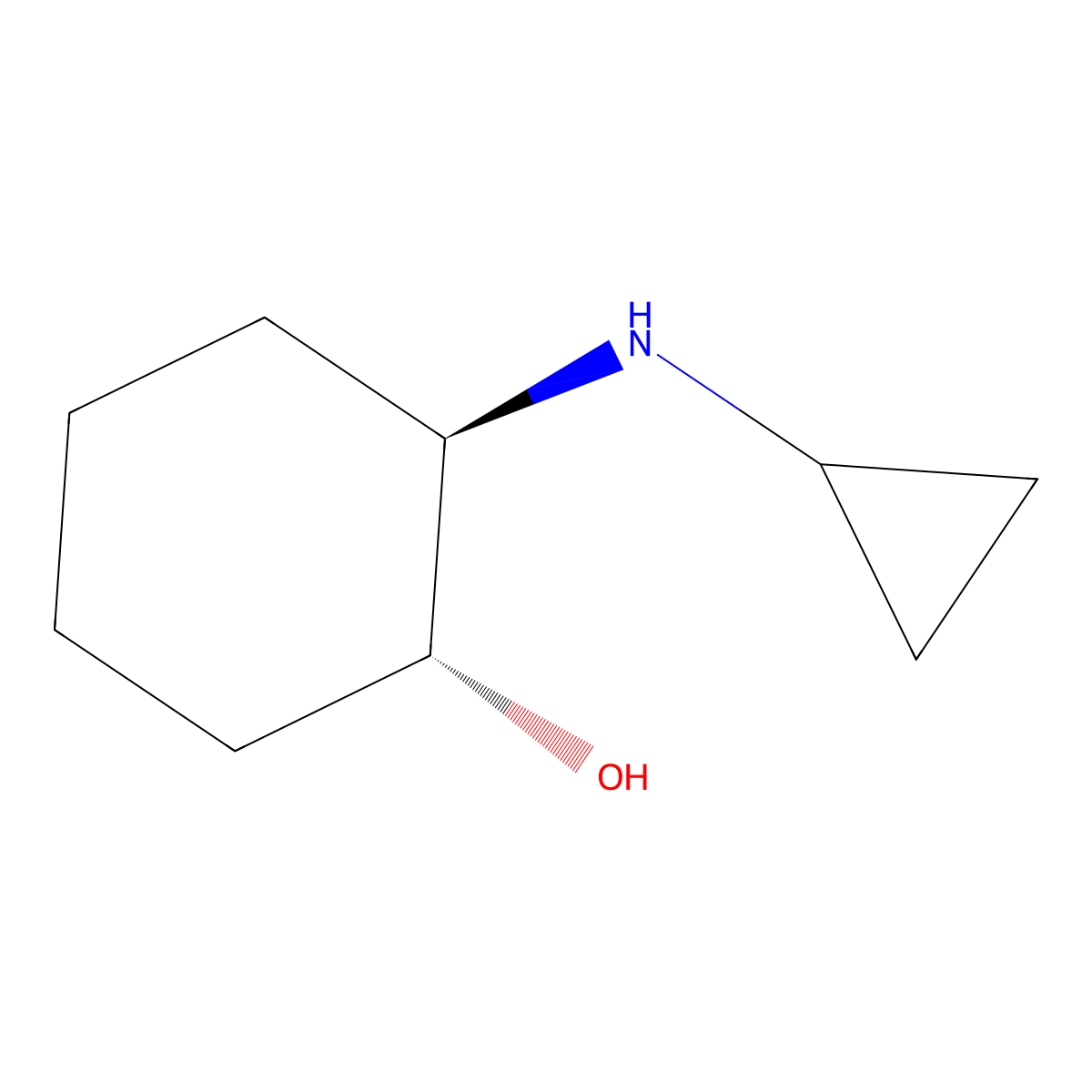 (1R,2R)-2-(Cyclopropylamino)cyclohexan-1-ol molecular structure, CAS 189362-43-4