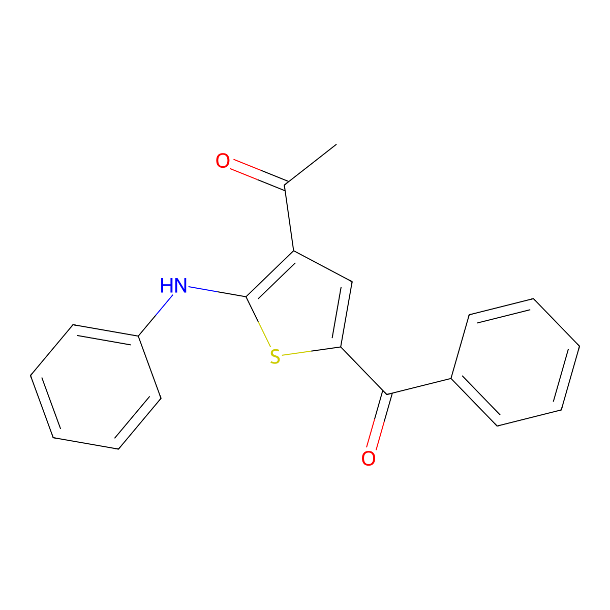1-(2-Anilino-5-benzoyl-3-thienyl)ethanone molecular structure, CAS 189363-78-8