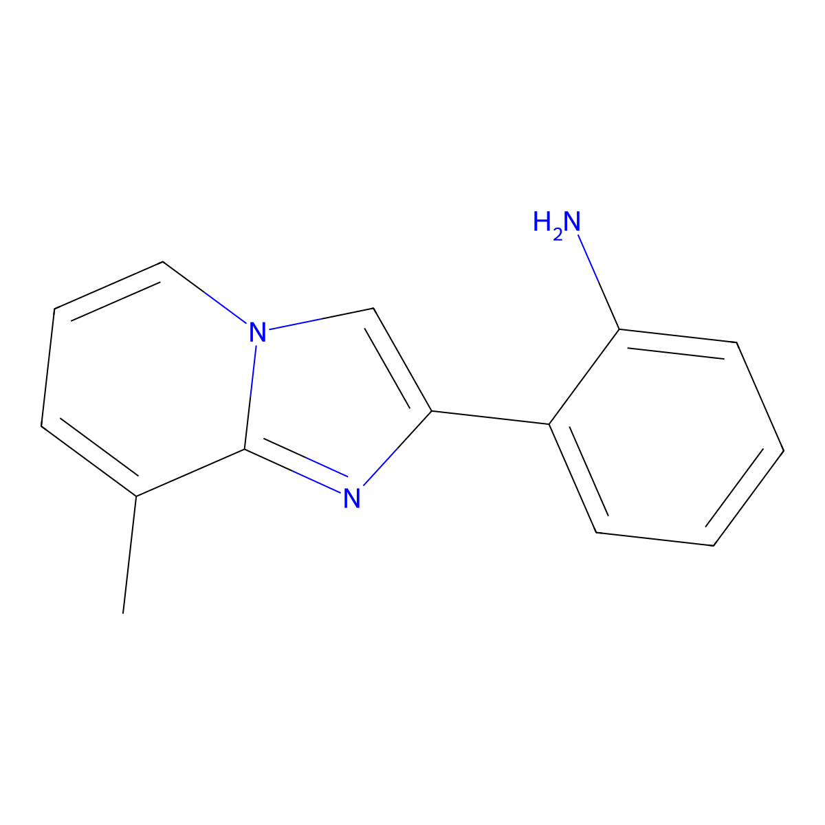 2-(8-Methylimidazo[1,2-a]pyridin-2-yl)aniline molecular structure, CAS 1893636-97-9