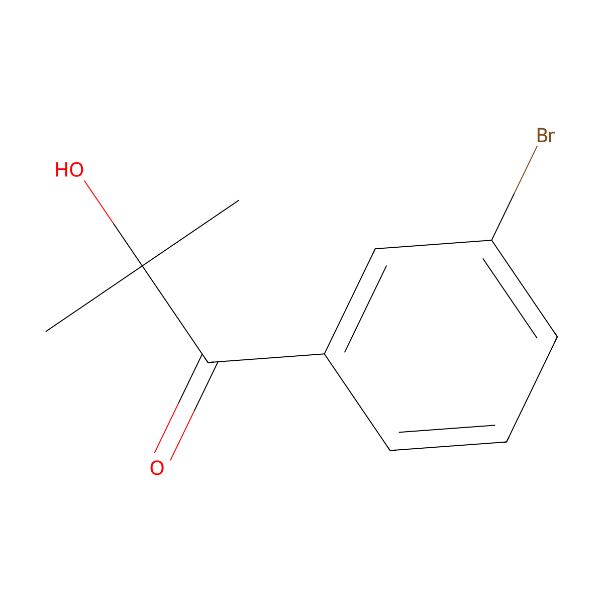 1-(3-Bromophenyl)-2-hydroxy-2-methylpropan-1-one molecular structure, CAS 1893674-30-0