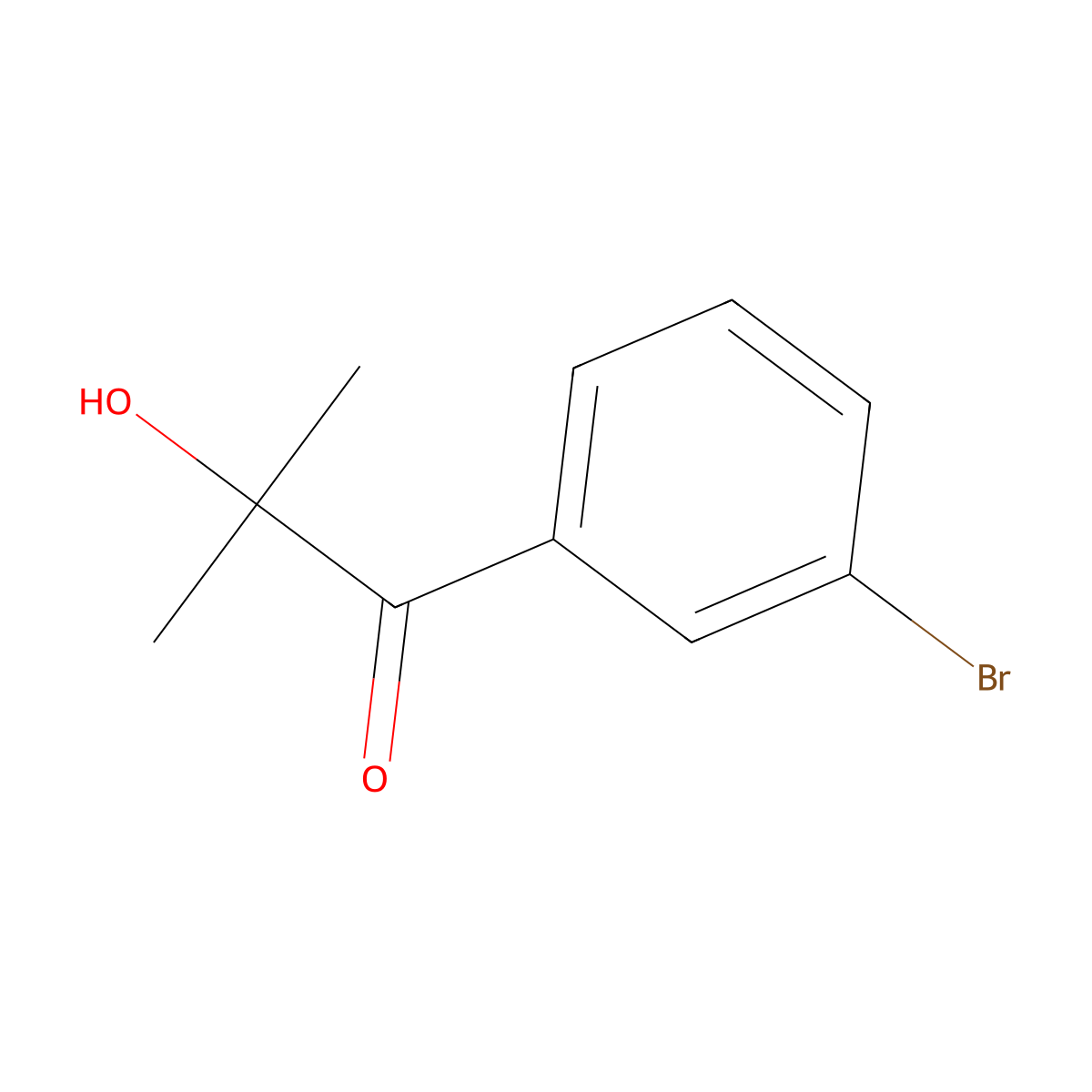 1-(3-Bromophenyl)-2-hydroxy-2-methylpropan-1-one molecular structure, CAS 1893674-30-0