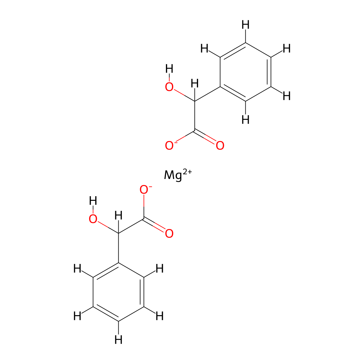 Magnesium mandelate molecular structure, CAS 18937-33-2