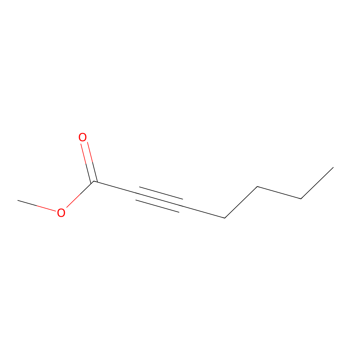 Methyl 2-heptynoate molecular structure, CAS 18937-78-5