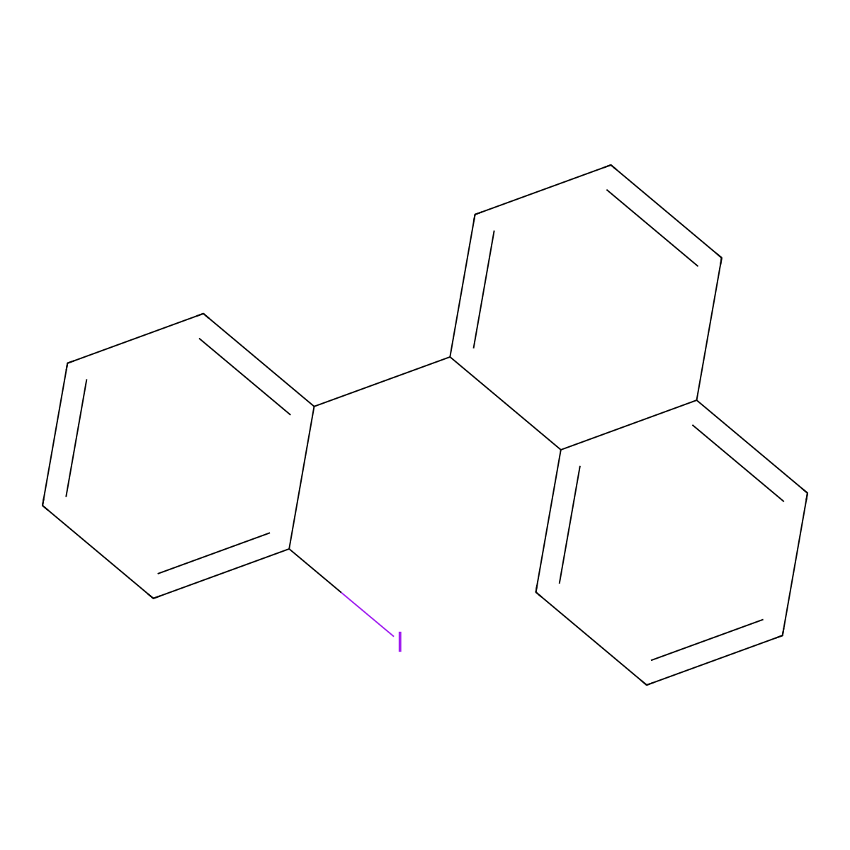1-(2-Iodophenyl)naphthalene molecular structure, CAS 18937-93-4
