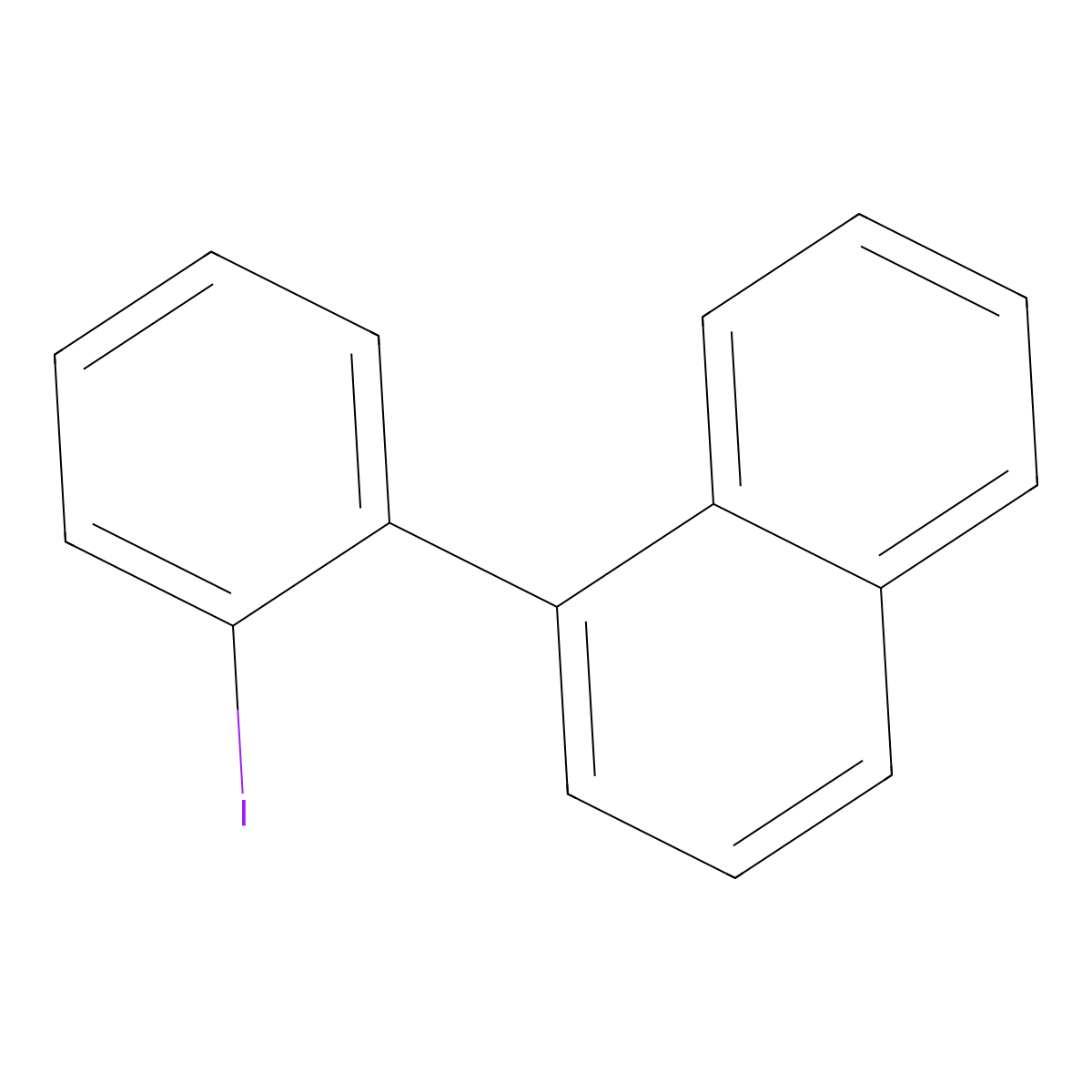1-(2-Iodophenyl)naphthalene molecular structure, CAS 18937-93-4