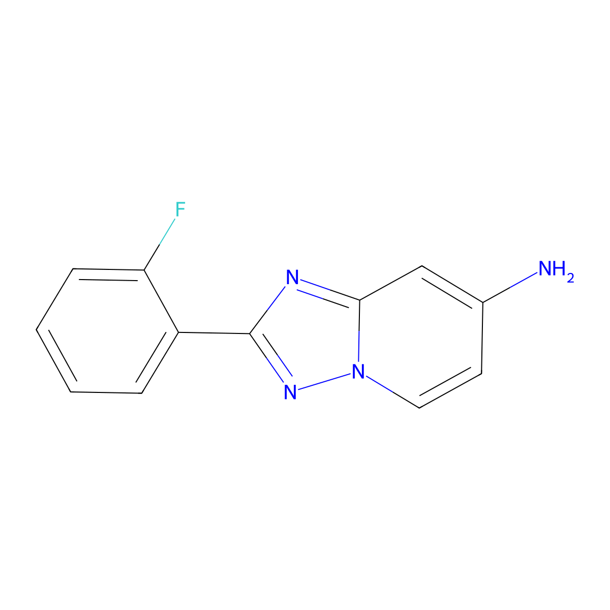 2-(2-Fluorophenyl)-[1,2,4]triazolo[1,5-a]pyridin-7-amine molecular structure, CAS 1893727-25-7