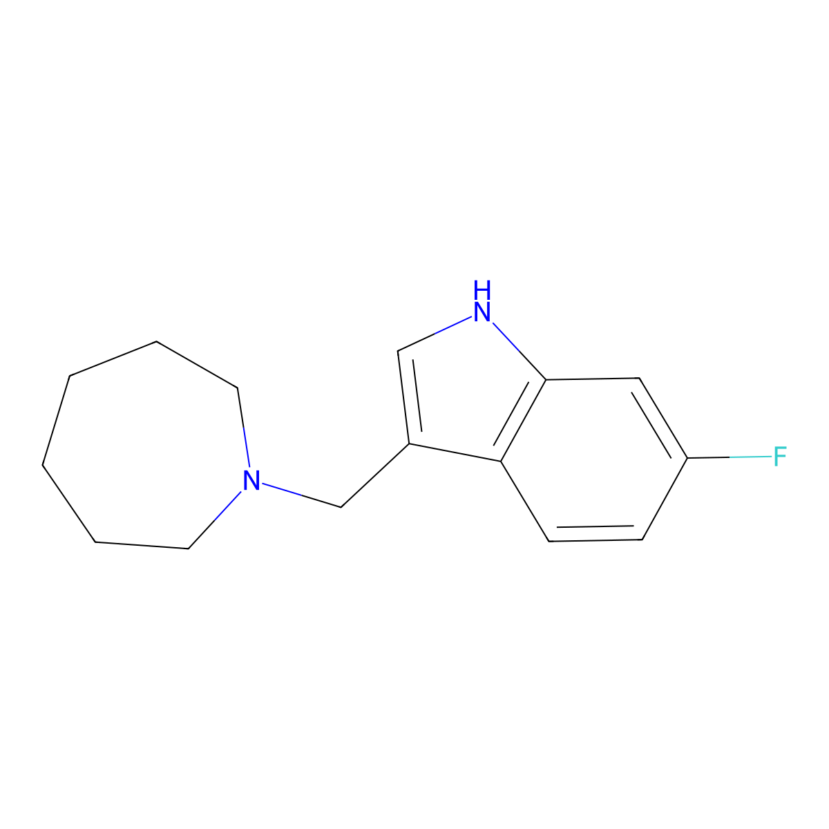 3-(Azepan-1-ylmethyl)-6-fluoro-1H-indole molecular structure, CAS 1893730-27-2