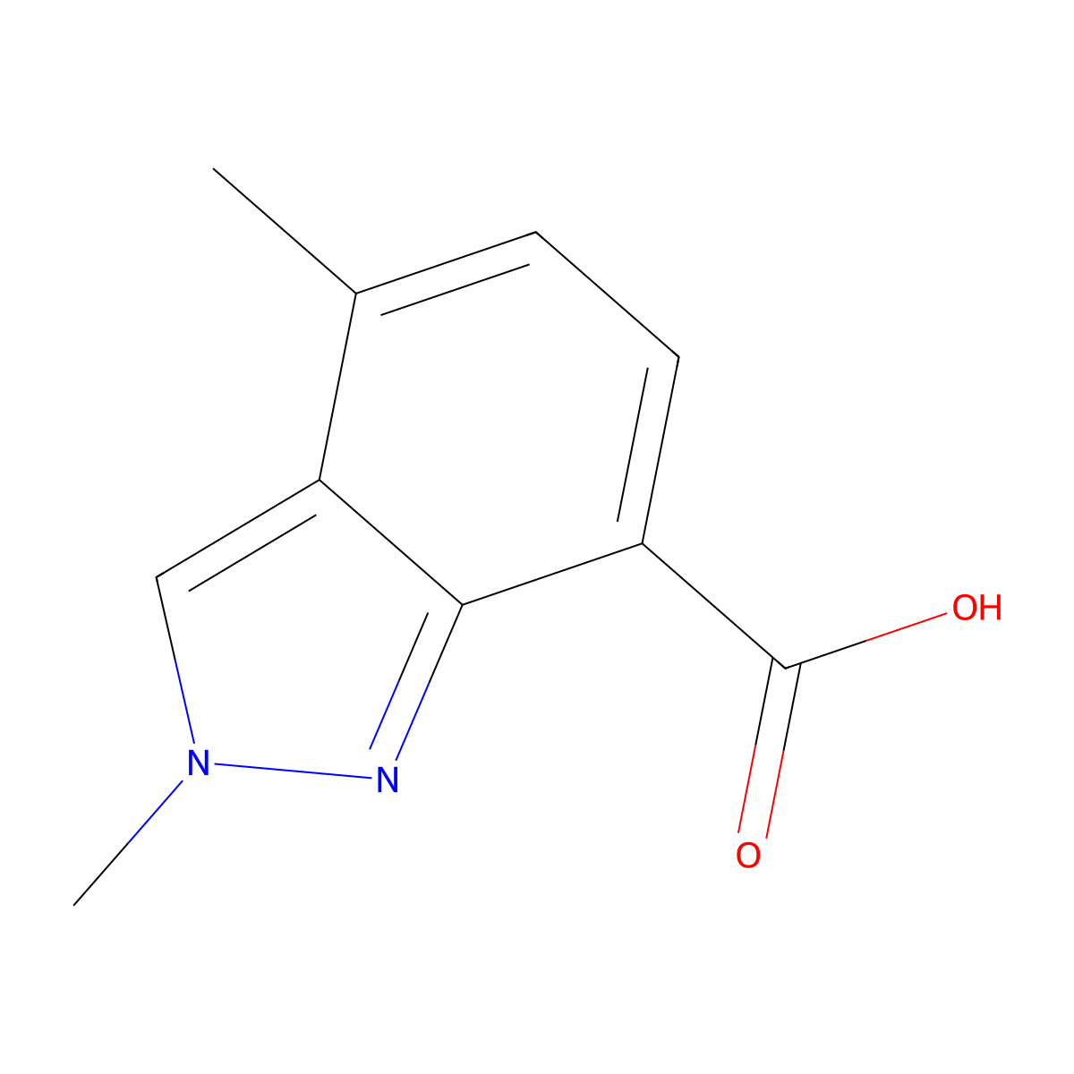 2,4-Dimethyl-2H-indazole-7-carboxylic acid molecular structure, CAS 1893737-82-0