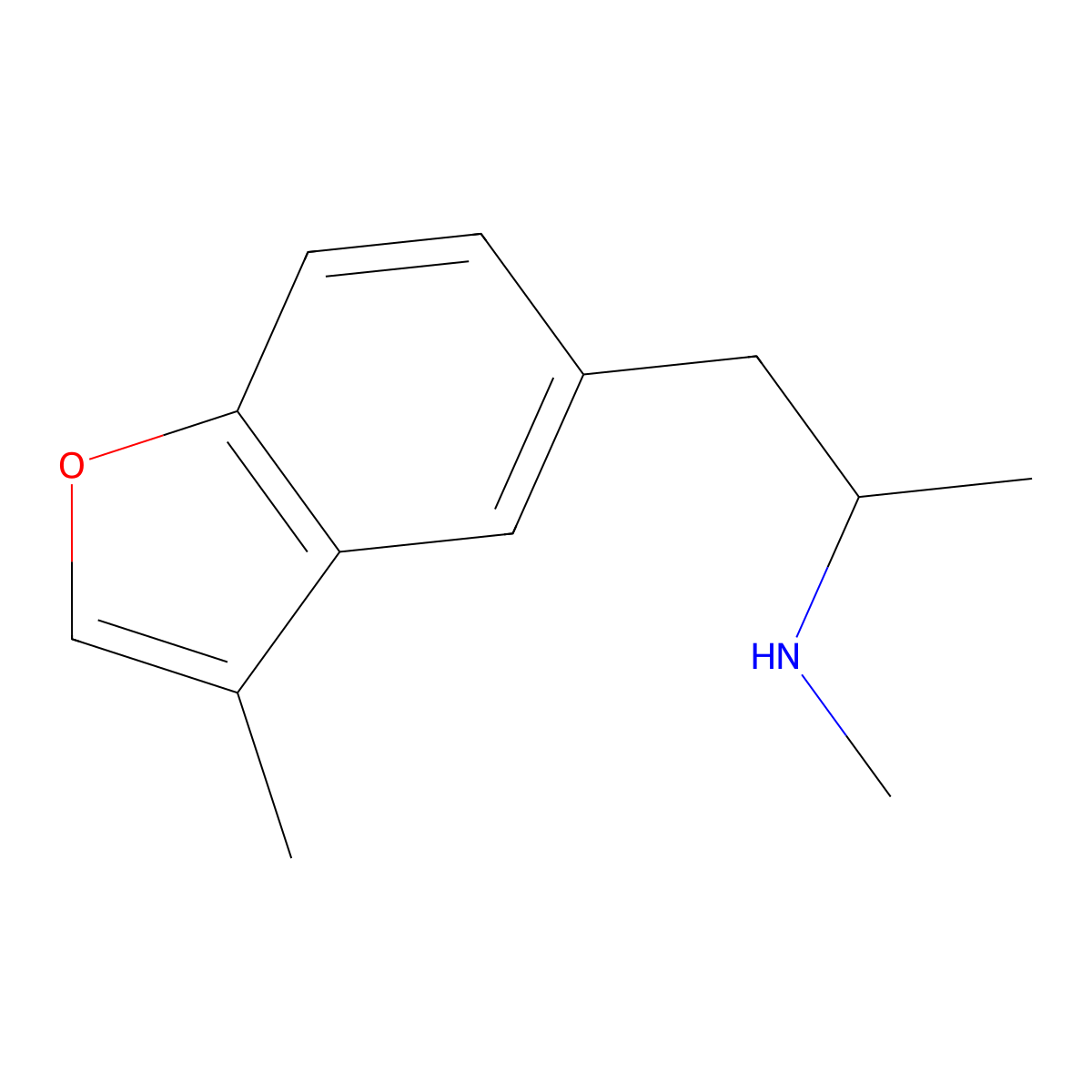 Methyl[1-(3-methyl-1-benzofuran-5-yl)propan-2-yl]amine molecular structure, CAS 1893742-23-8
