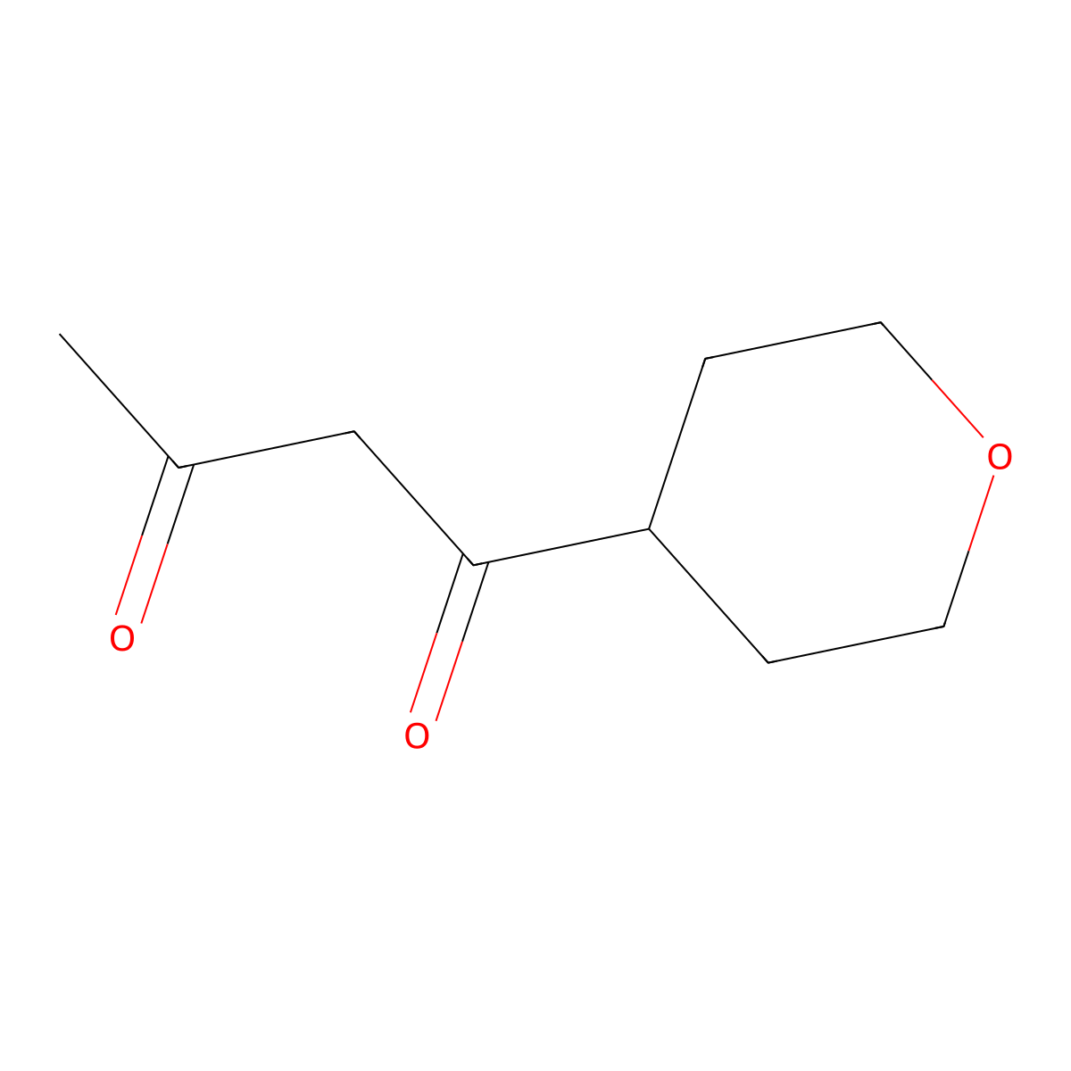 1-(Oxan-4-yl)butane-1,3-dione molecular structure, CAS 1893744-05-2