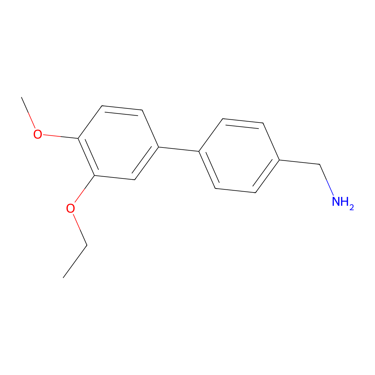 3'-Ethoxy-4'-methoxy[1,1'-biphenyl]-4-methanamine molecular structure, CAS 1893757-24-8