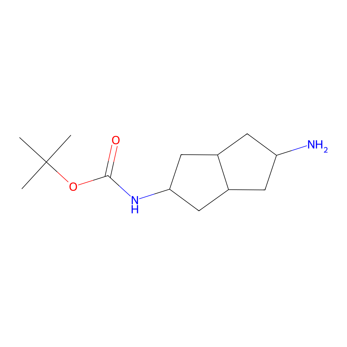 tert-butyl N-(5-amino-octahydropentalen-2-yl)carbamate molecular structure, CAS 1893764-79-8
