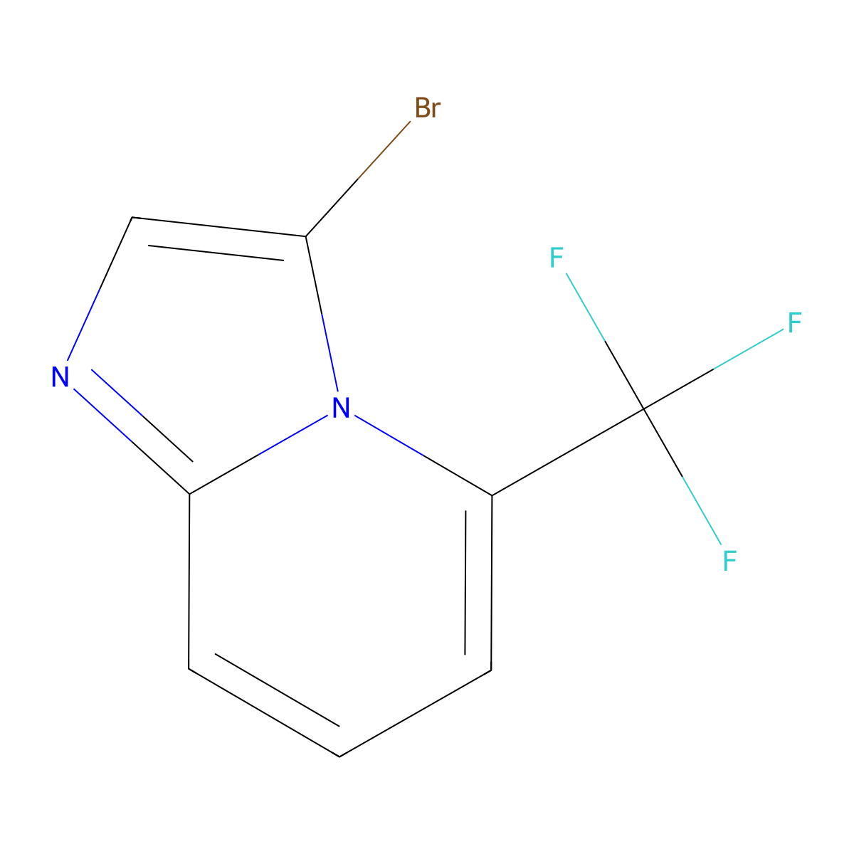 3-Bromo-5-(trifluoromethyl)imidazo[1,2-a]pyridine molecular structure, CAS 1893797-71-1