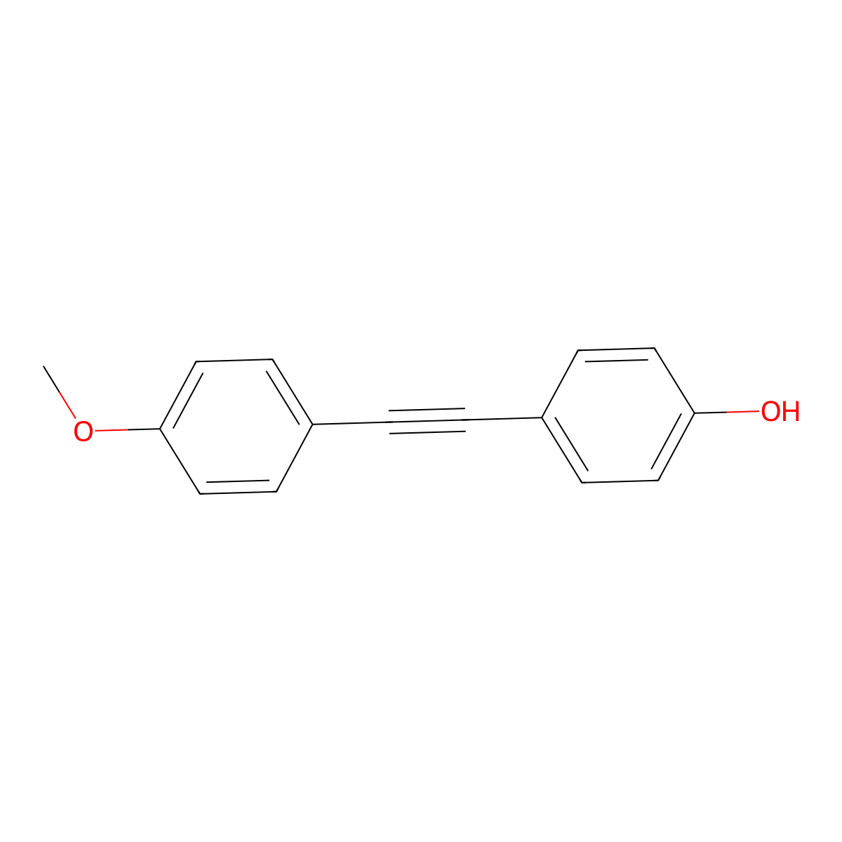4-(2-(4-Methoxyphenyl)ethynyl)phenol molecular structure, CAS 18938-18-6
