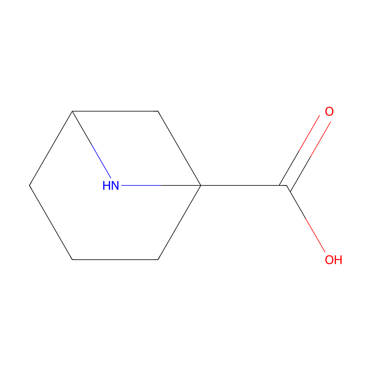 6-Azabicyclo[3.1.1]heptane-1-carboxylic acid molecular structure, CAS 1893811-75-0