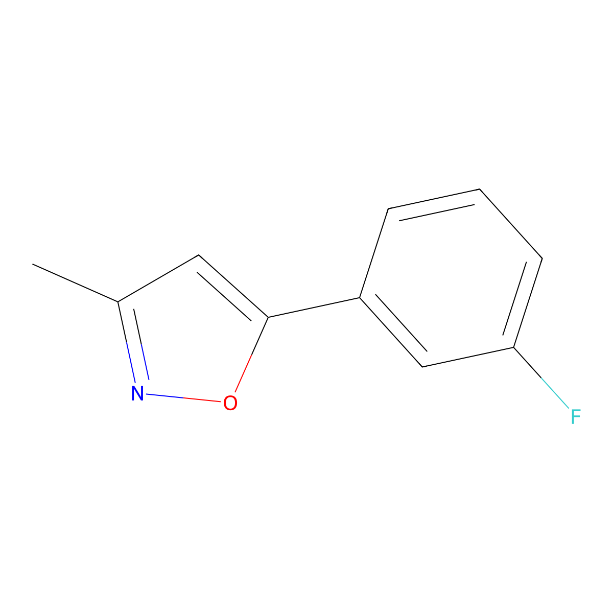 5-(3-Fluorophenyl)-3-methyl-1,2-oxazole molecular structure, CAS 1893820-51-3
