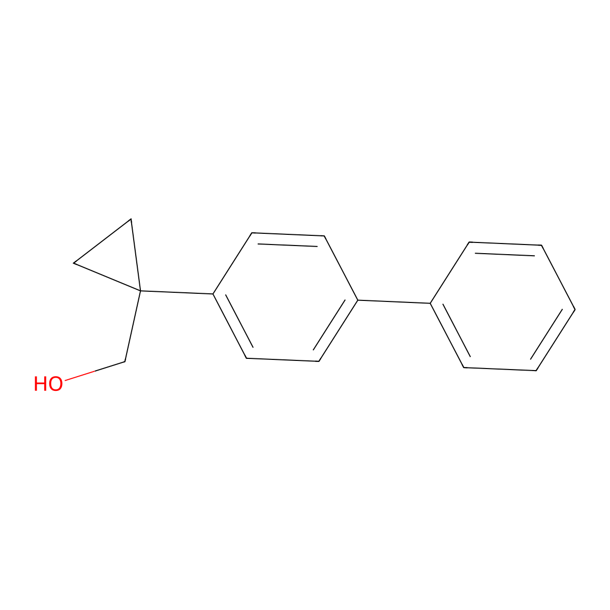 [1-(4-Phenylphenyl)cyclopropyl]methanol molecular structure, CAS 1893825-81-4