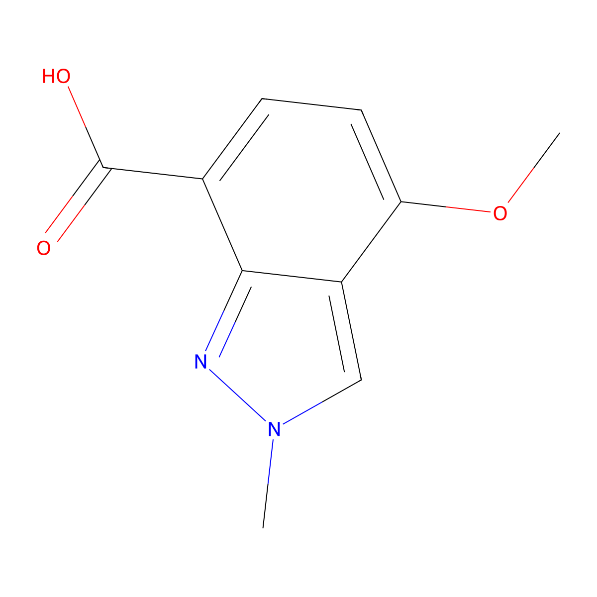 4-methoxy-2-methyl-2H-indazole-7-carboxylic acid molecular structure, CAS 1893842-77-7