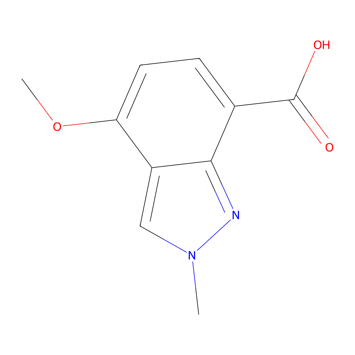 4-methoxy-2-methyl-2H-indazole-7-carboxylic acid molecular structure, CAS 1893842-77-7