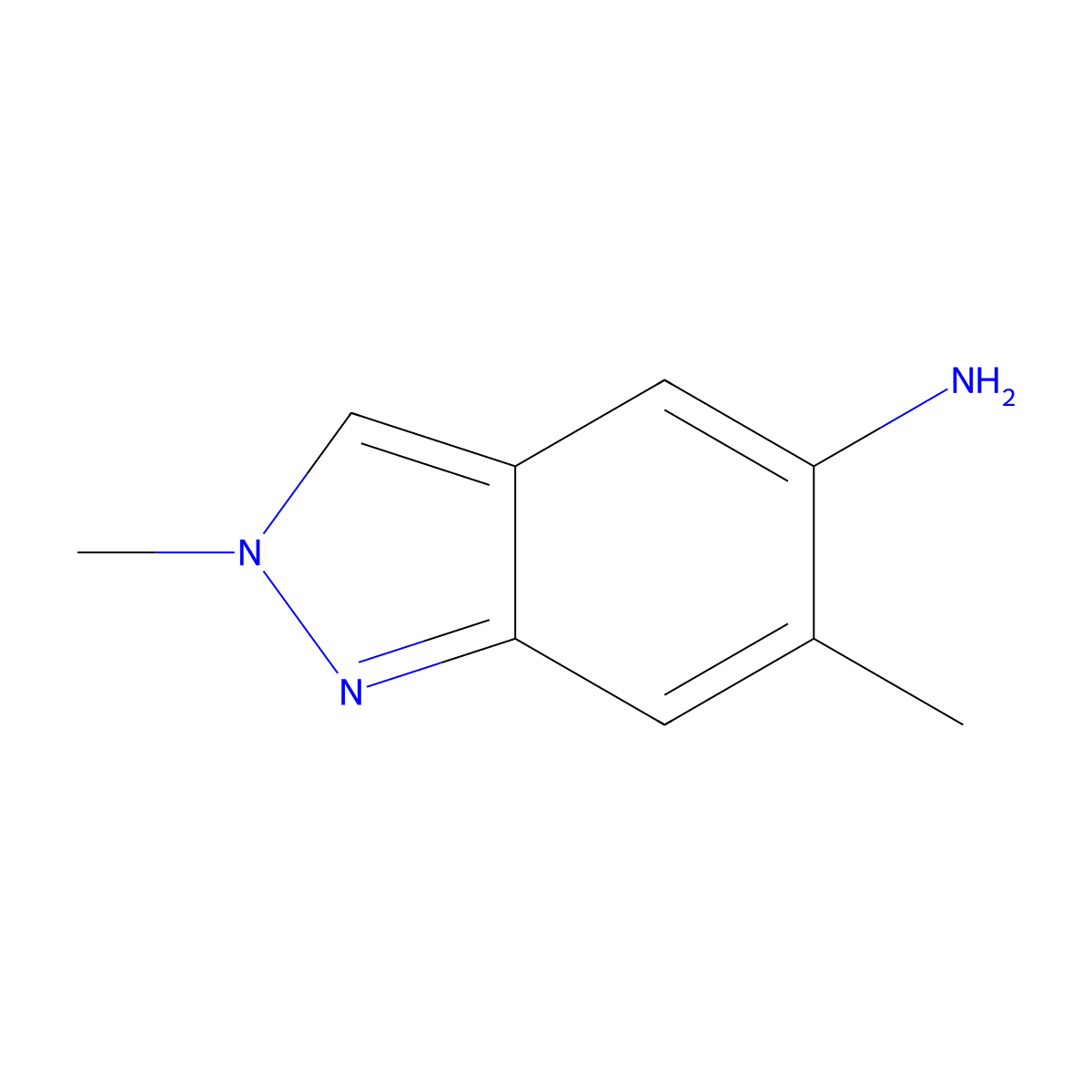 2,6-Dimethyl-2H-indazol-5-amine molecular structure, CAS 1893843-16-7