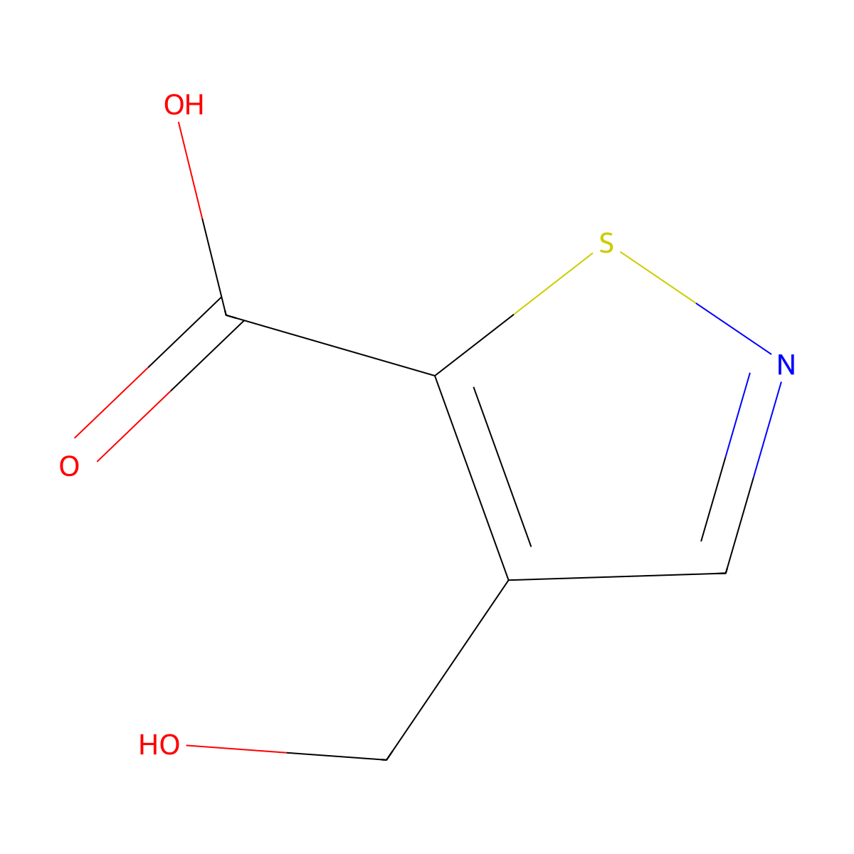 4-(Hydroxymethyl)-1,2-thiazole-5-carboxylic acid molecular structure, CAS 1893848-87-7