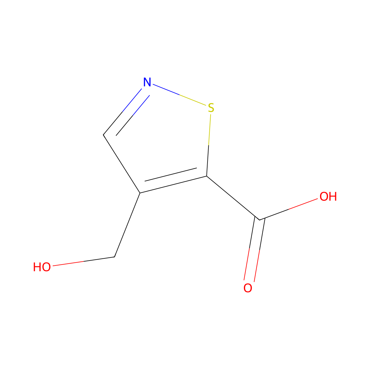 4-(Hydroxymethyl)-1,2-thiazole-5-carboxylic acid molecular structure, CAS 1893848-87-7