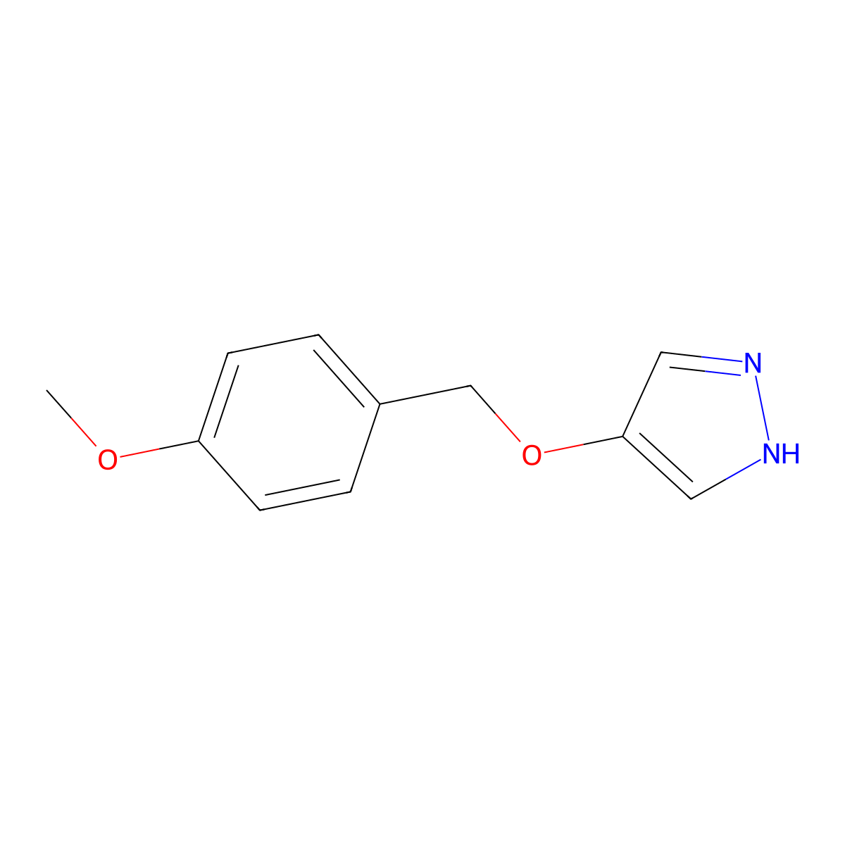 4-(4-Methoxy-benzyloxy)-1H-pyrazole molecular structure, CAS 1893853-00-3