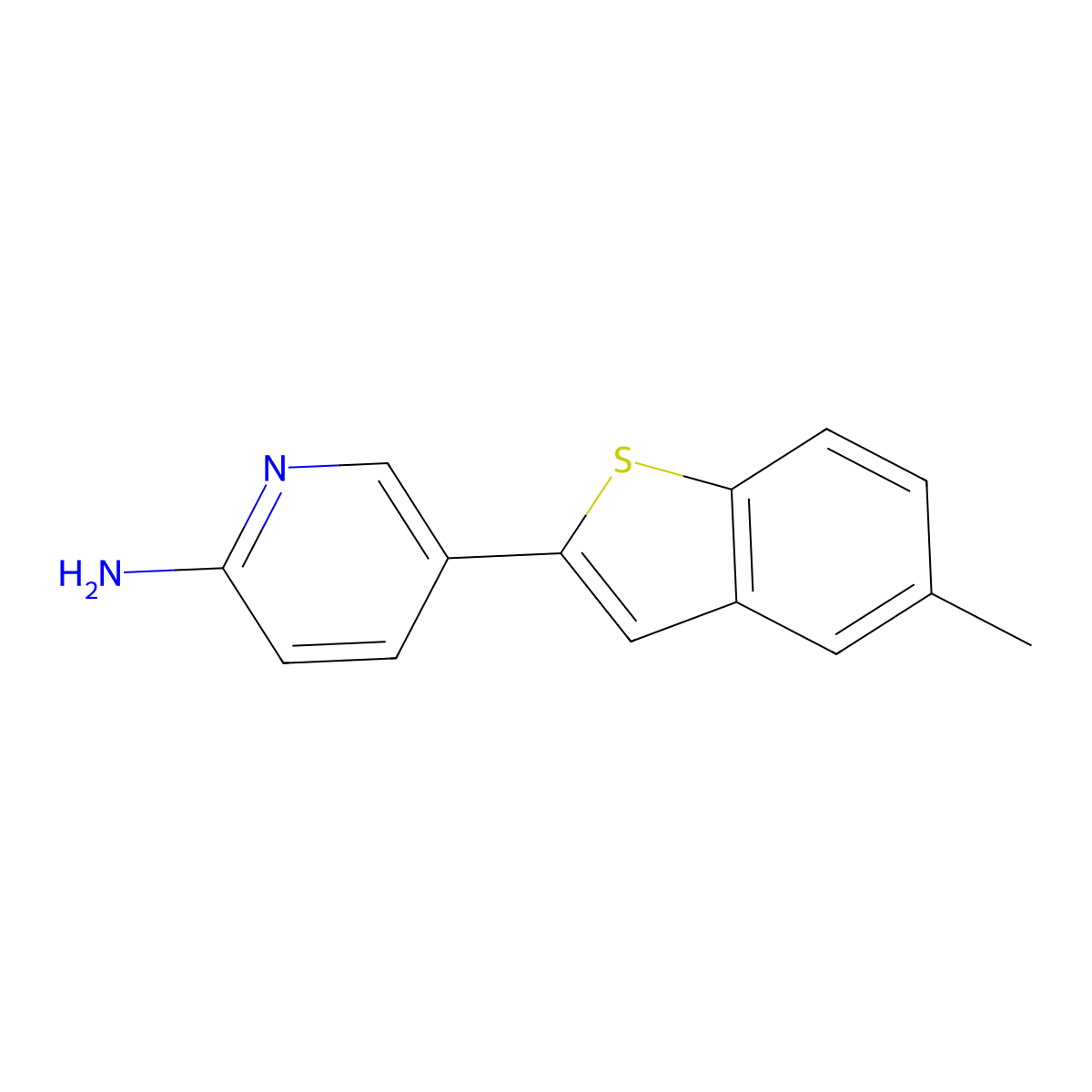 5-(5-Methylbenzo[b]thien-2-yl)-2-pyridinamine molecular structure, CAS 1893855-94-1