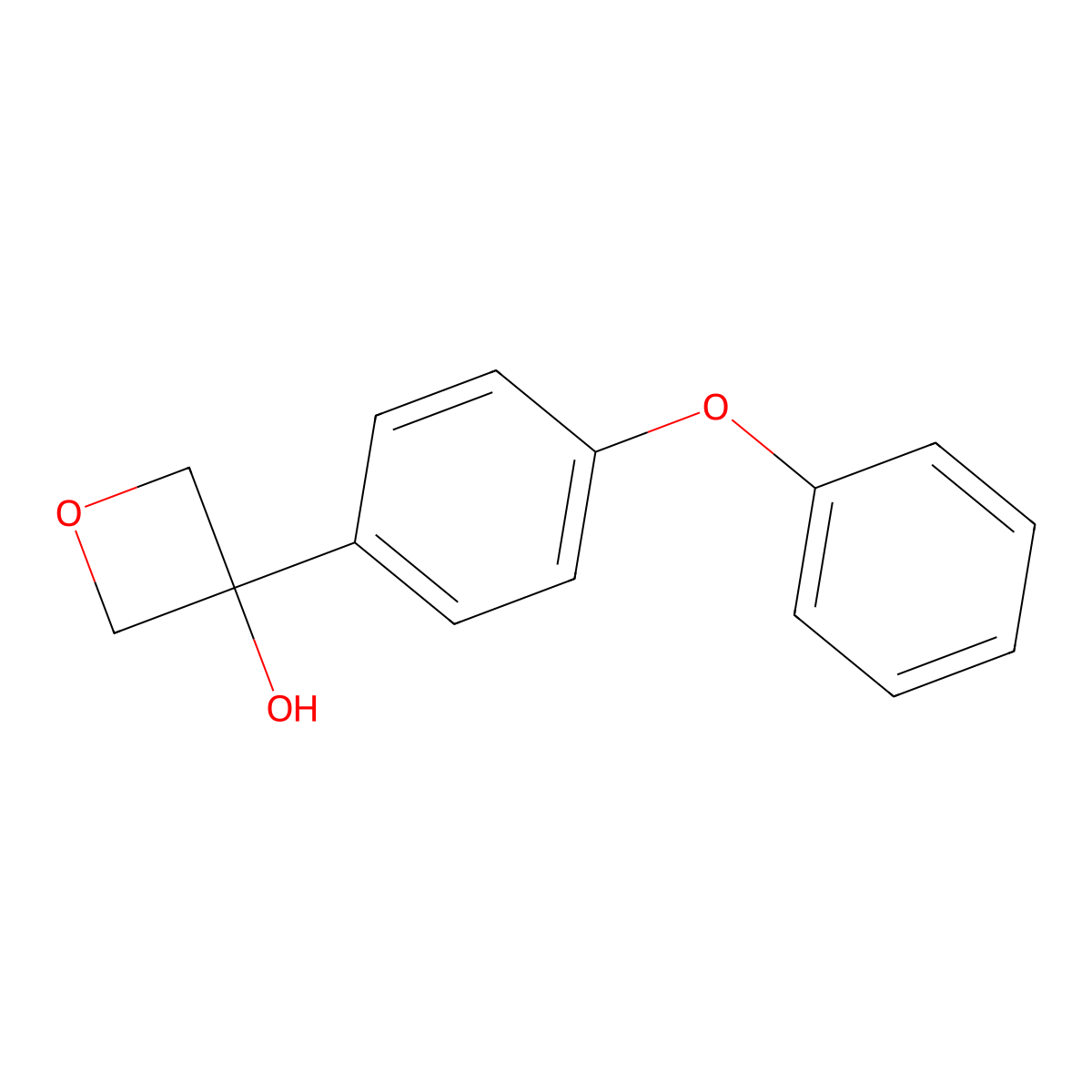3-(4-Phenoxyphenyl)-3-oxetanol molecular structure, CAS 1893871-06-1