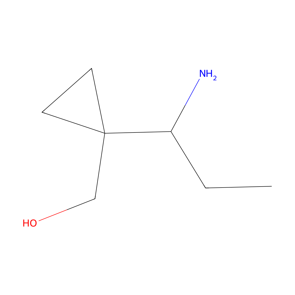 [1-(1-Aminopropyl)cyclopropyl]methanol molecular structure, CAS 1893882-53-5