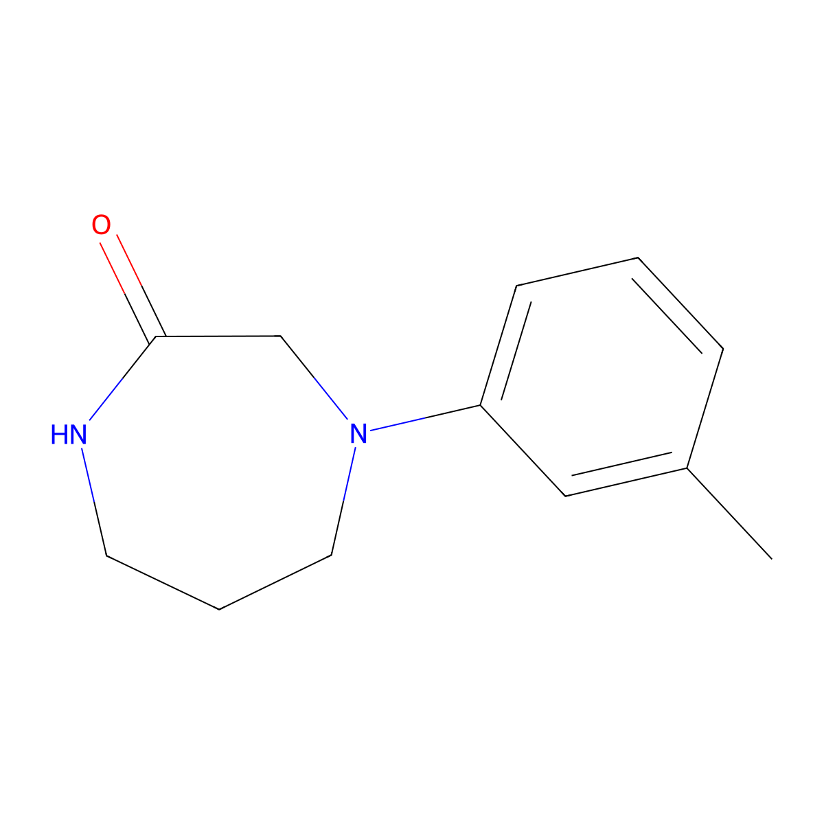 4-(3-Methylphenyl)-1,4-diazepan-2-one molecular structure, CAS 1893888-53-3