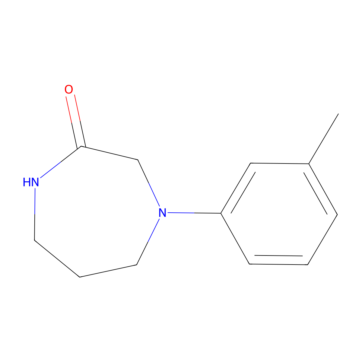 4-(3-Methylphenyl)-1,4-diazepan-2-one molecular structure, CAS 1893888-53-3