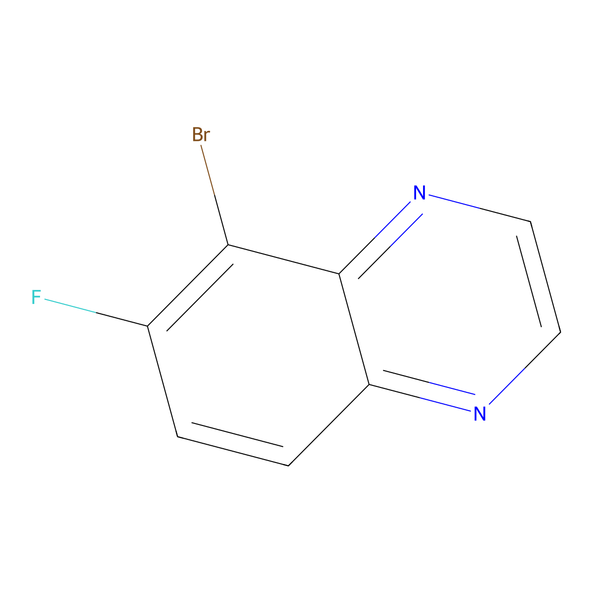 5-Bromo-6-fluoroquinoxaline molecular structure, CAS 1893896-09-7