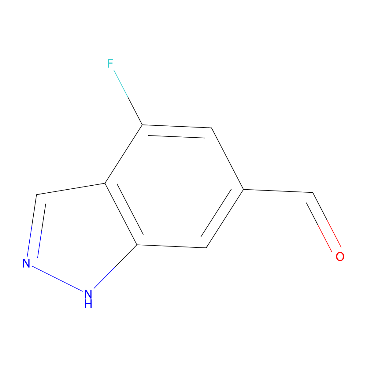 4-Fluoro-1H-indazole-6-carbaldehyde molecular structure, CAS 1893909-76-6