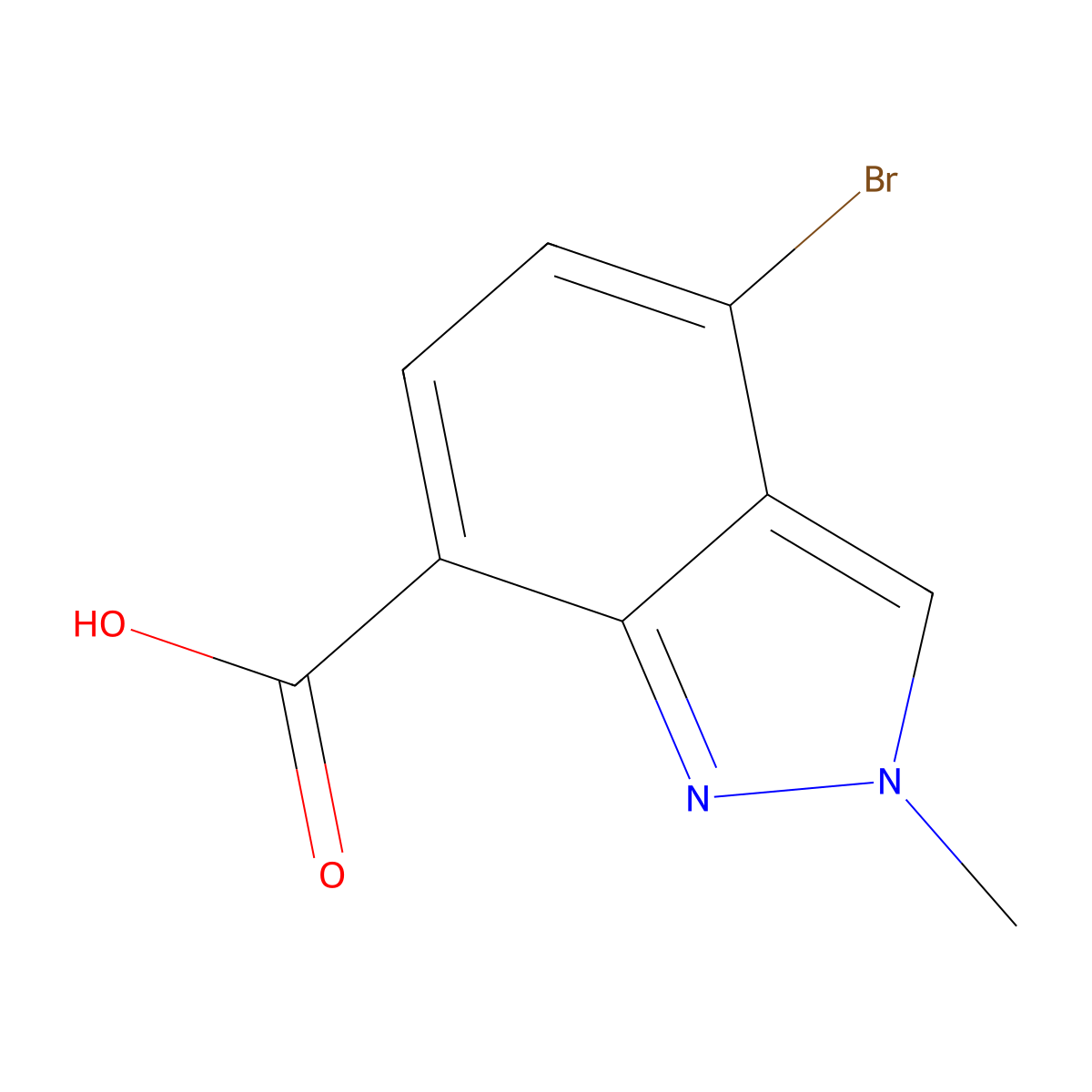 4-bromo-2-methyl-2H-Indazole-7-carboxylic acid molecular structure, CAS 1893910-86-5