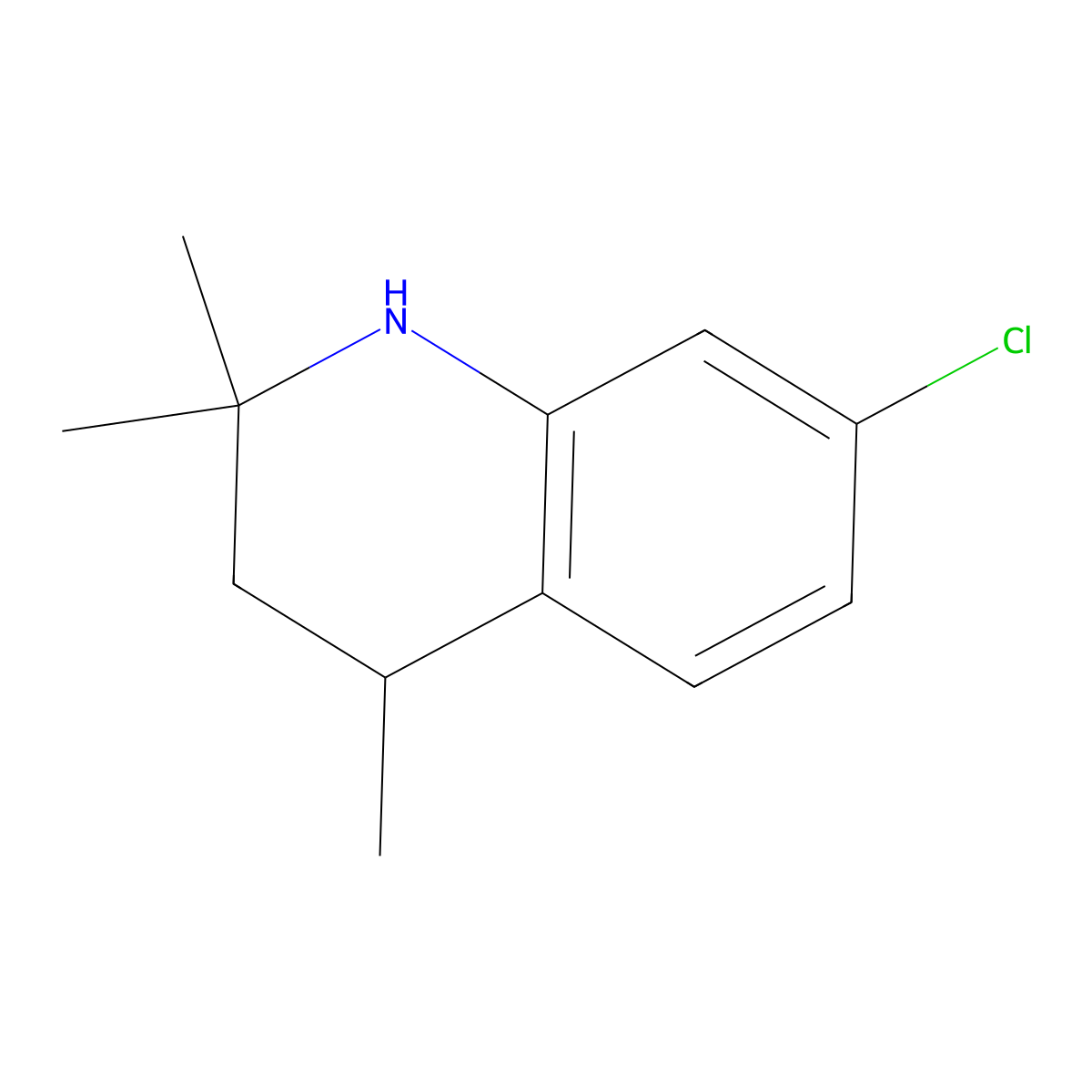 7-Chloro-2,2,4-trimethyl-1,2,3,4-tetrahydroquinoline molecular structure, CAS 1893922-10-5