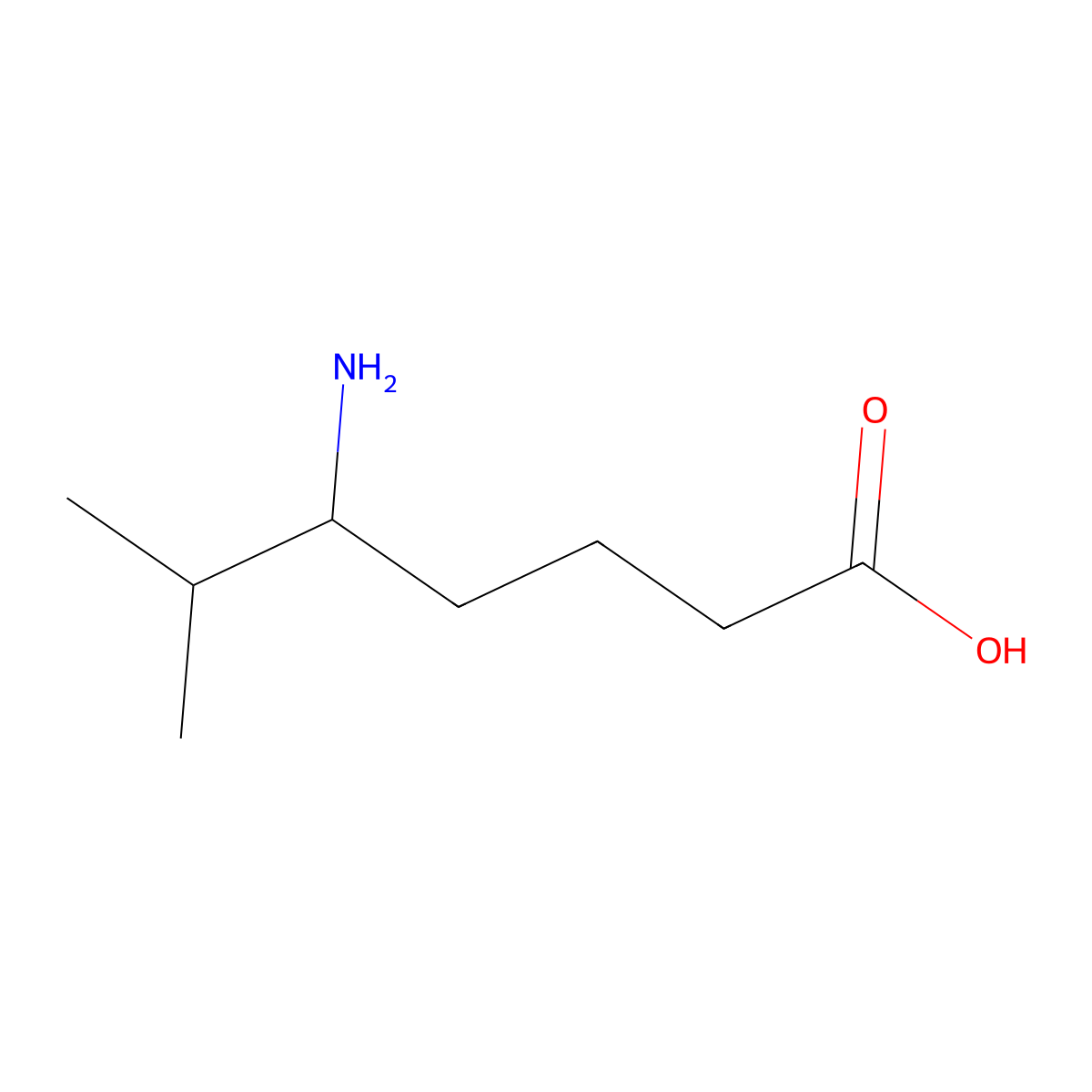 5-Amino-6-methylheptanoic acid molecular structure, CAS 1893946-78-5