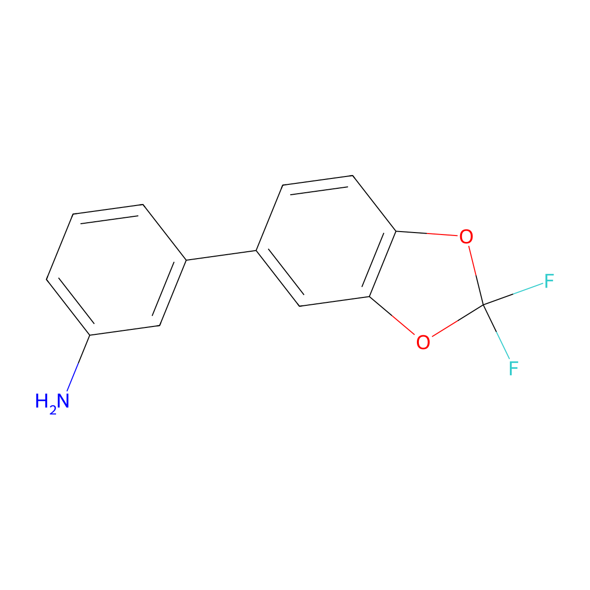 3-(2,2-Difluoro-1,3-benzodioxol-5-yl)benzenamine molecular structure, CAS 1893952-73-2