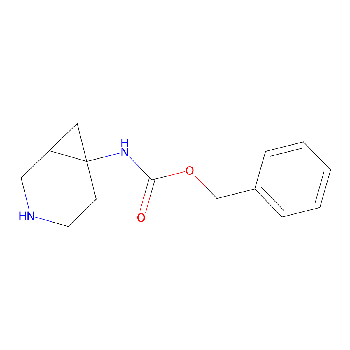 Benzyl (3-azabicyclo[4.1.0]heptan-6-yl)carbamate molecular structure, CAS 1893960-00-3