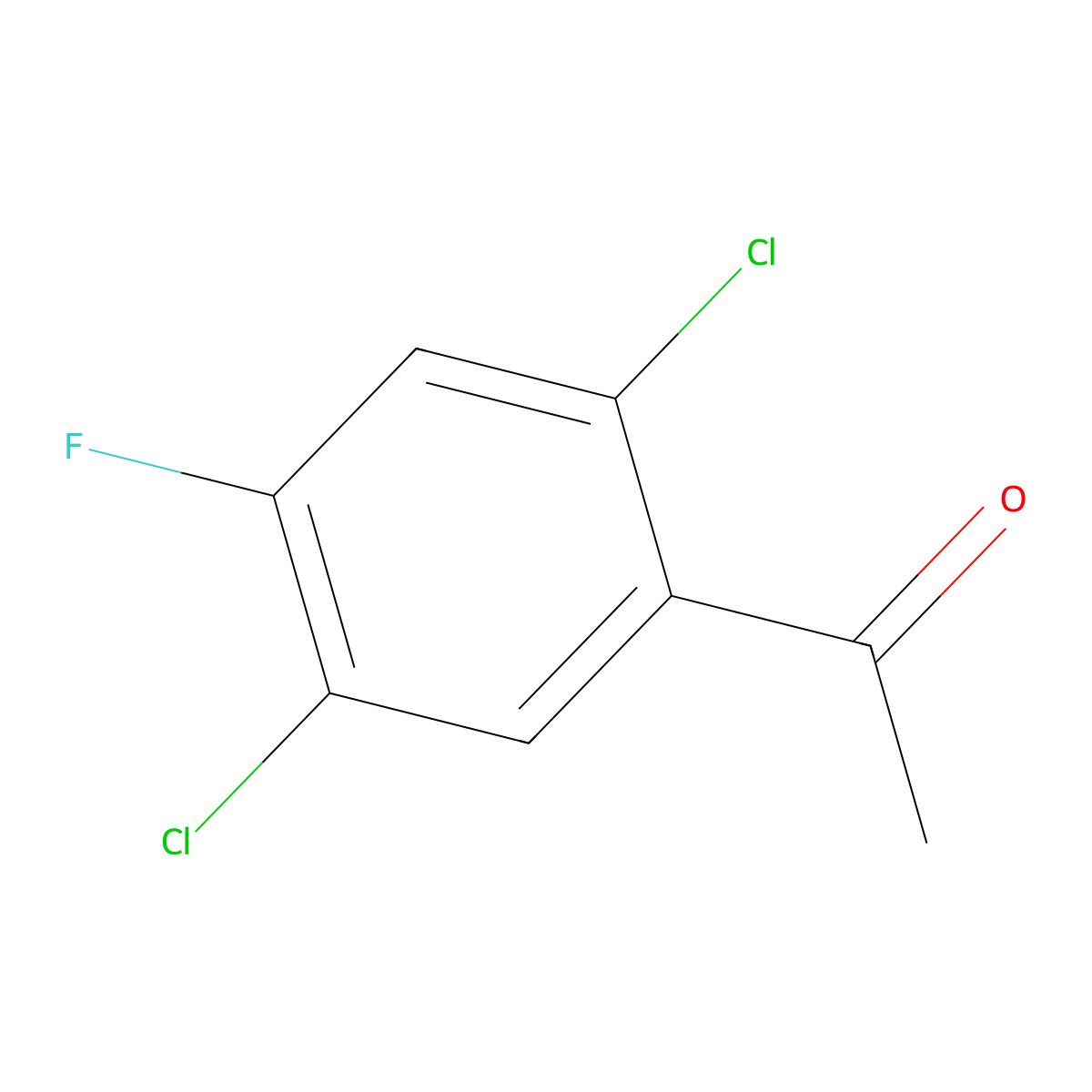 1-(2,5-Dichloro-4-fluorophenyl)ethanone molecular structure, CAS 1894-96-8