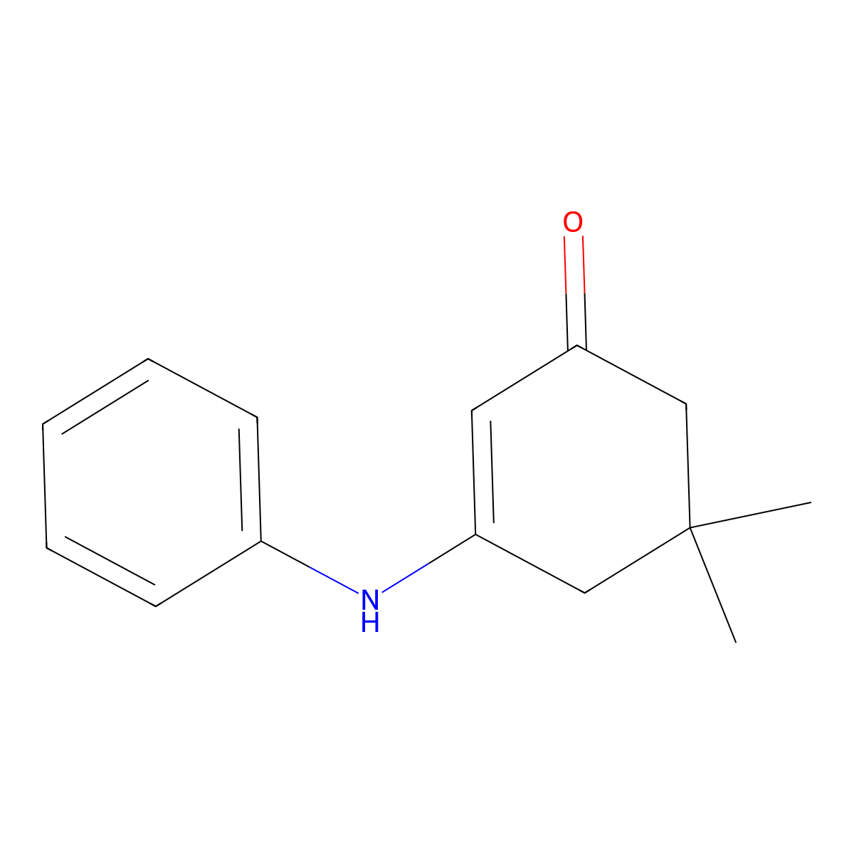 5,5-Dimethyl-3-(phenylamino)-2-cyclohexen-1-one molecular structure, CAS 18940-21-1