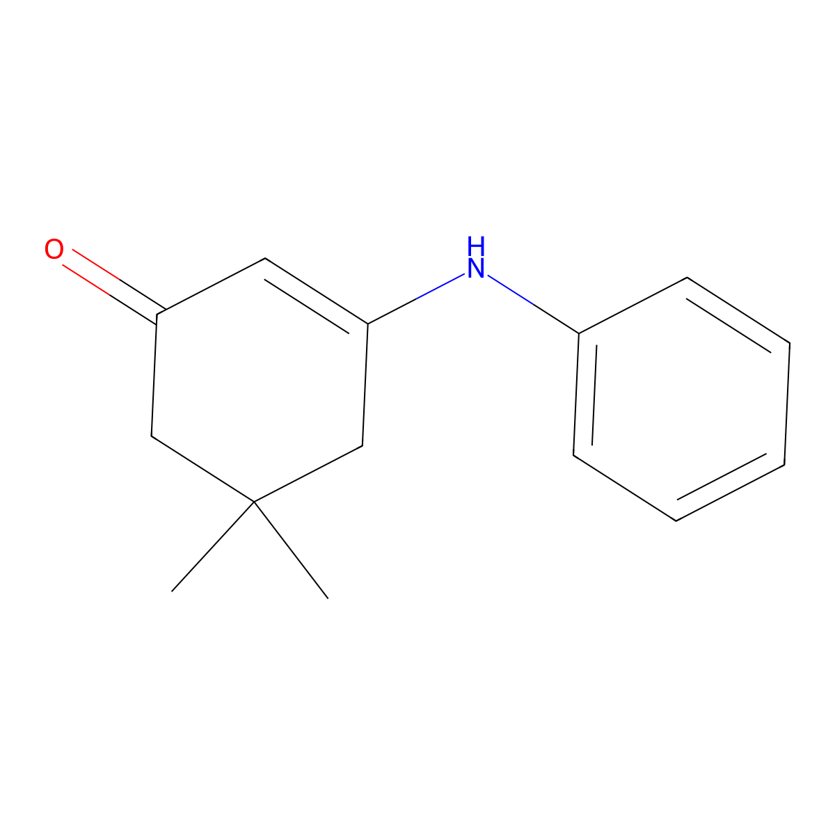 5,5-Dimethyl-3-(phenylamino)-2-cyclohexen-1-one molecular structure, CAS 18940-21-1