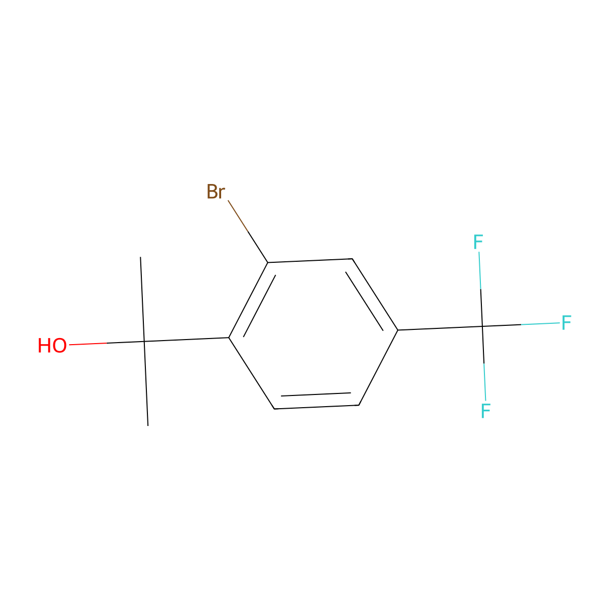 2-[2-Bromo-4-(trifluoromethyl)phenyl]propan-2-ol molecular structure, CAS 1894024-41-9