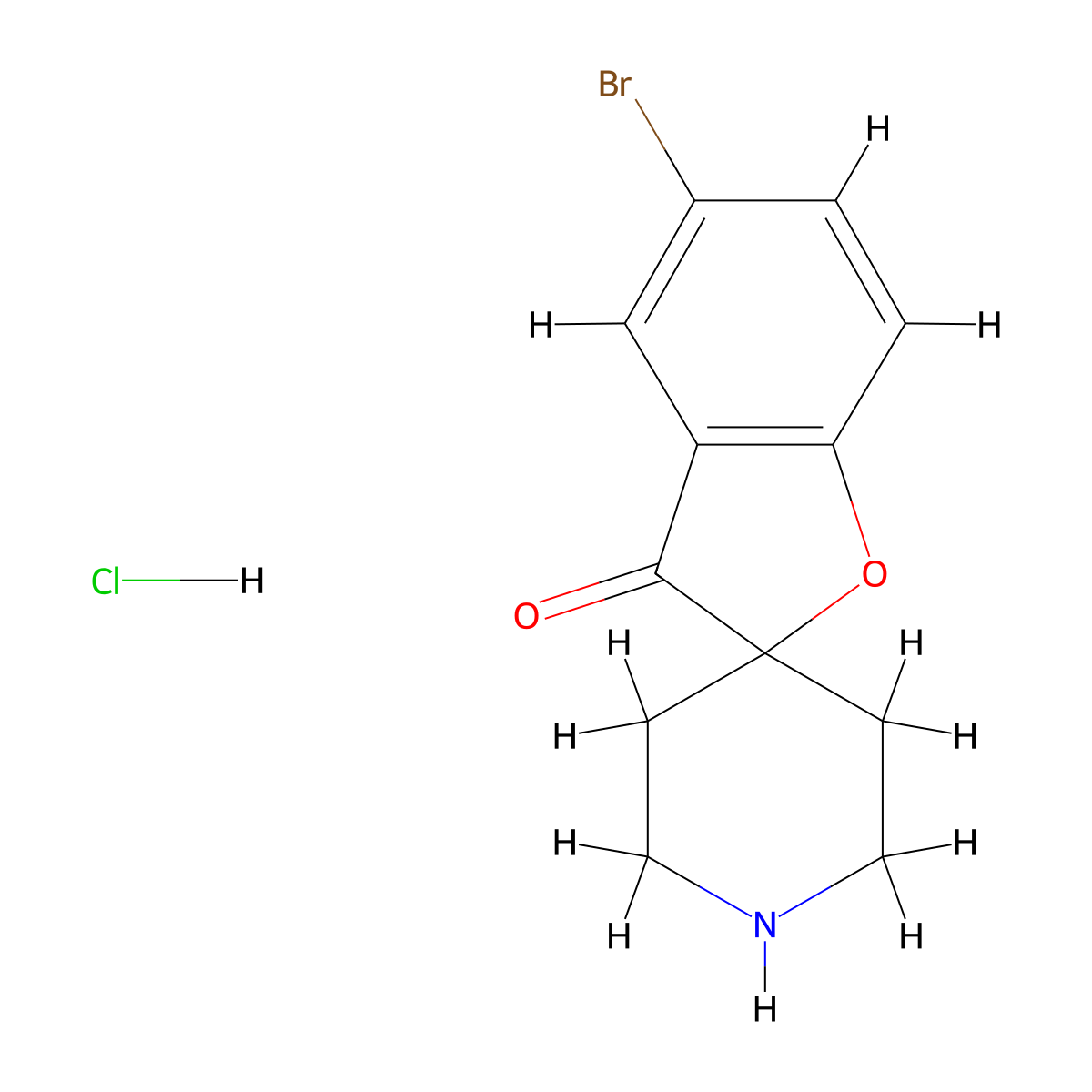5-Bromo-3H-spiro[benzofuran-2,4'-piperidin]-3-one hcl molecular structure, CAS 1894027-92-9