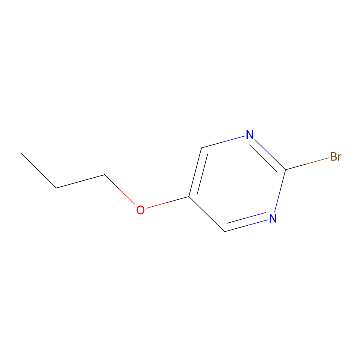 2-Bromo-5-propoxy-pyrimidine molecular structure, CAS 1894032-59-7