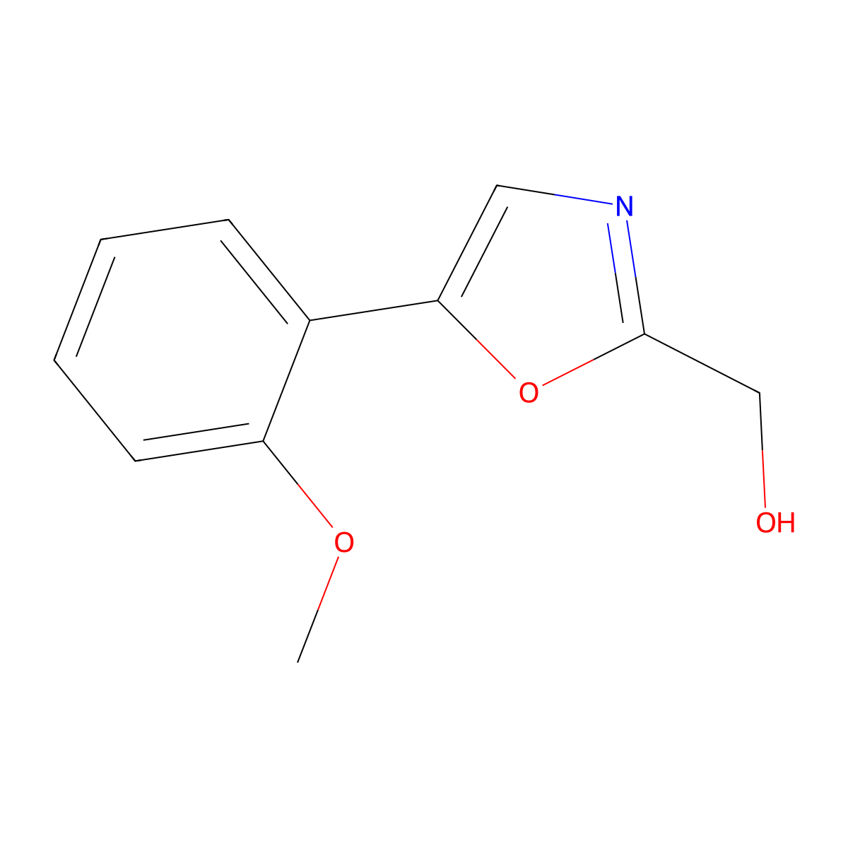 [5-(2-Methoxyphenyl)-1,3-oxazol-2-yl]methanol molecular structure, CAS 1894059-09-6