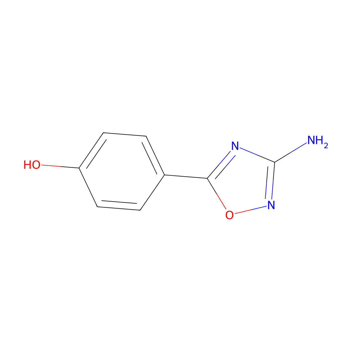 4-(3-Amino-1,2,4-oxadiazol-5-yl)phenol molecular structure, CAS 1894061-59-6