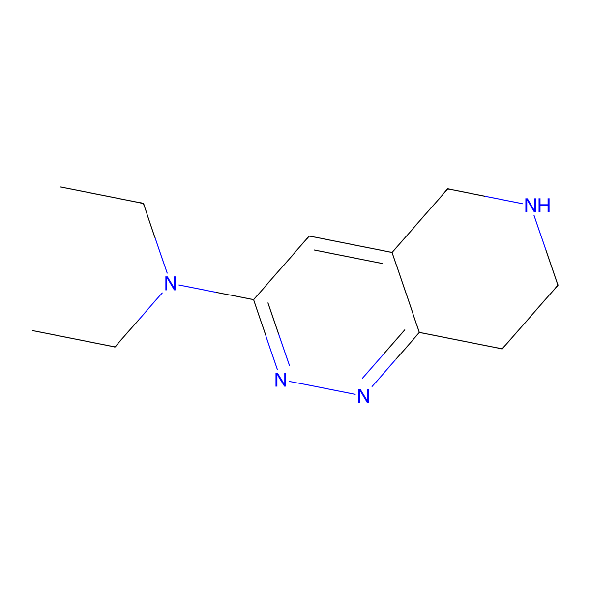 N,N-diethyl-5,6,7,8-tetrahydropyrido[4,3-c]pyridazin-3-amine molecular structure, CAS 1894088-59-5