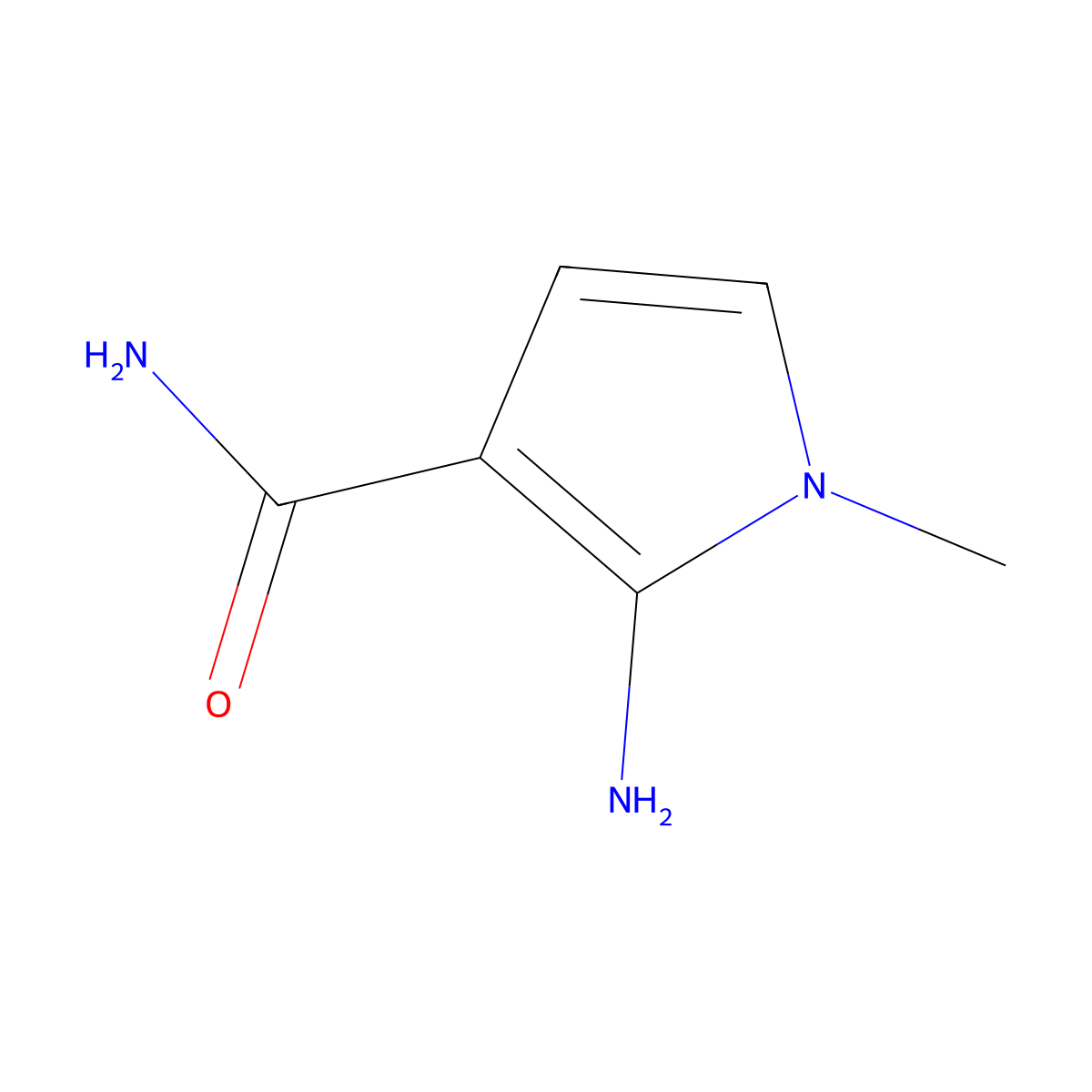 2-Amino-1-methylpyrrole-3-carboxamide molecular structure, CAS 1894093-24-3