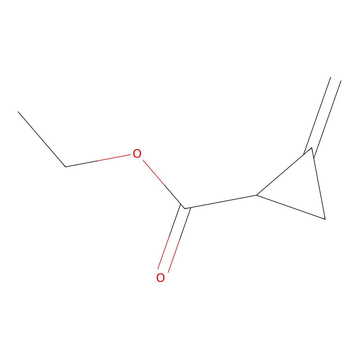 2-Methylene-cyclopropanecarboxylic acid ethyl ester molecular structure, CAS 18941-94-1